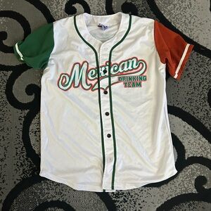 Mexican Drinking Team Men's Jersey - White, Green, and Red